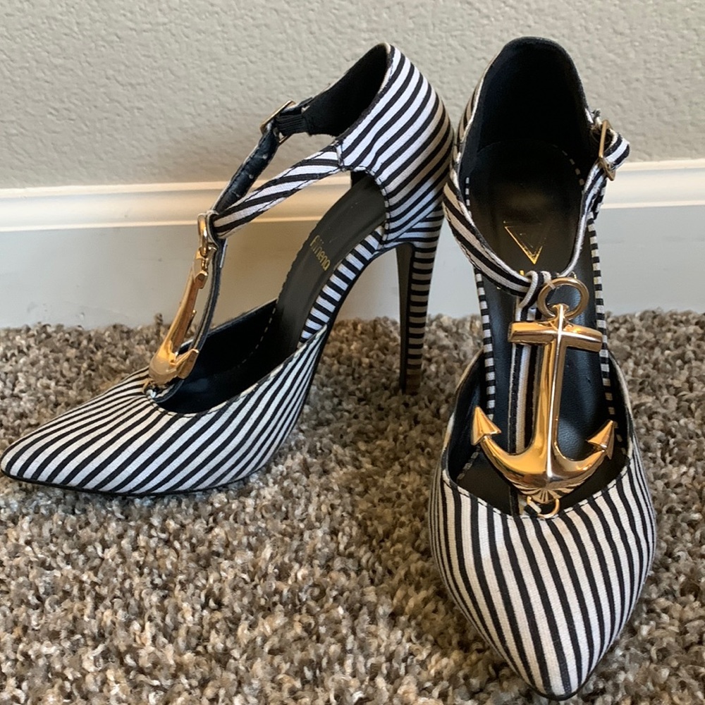 Athena Heels Size 6 NAUTICAL Heels